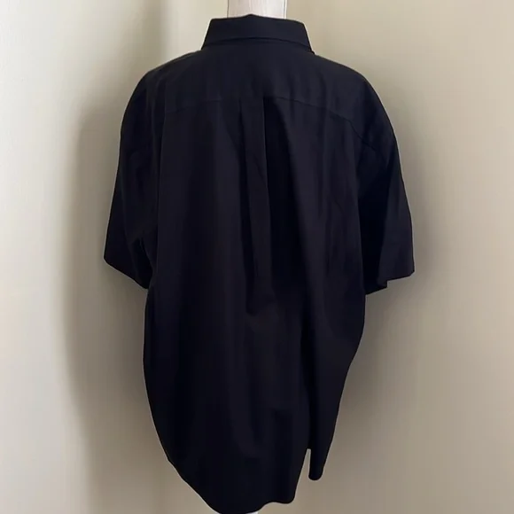 Roundtree & Yorke Black Casual Button Down Men Shirt - Picture 10 of 12